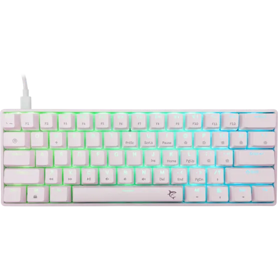BILL White Shark GK-004223W/BL-HU SHINOBI-2 vezetékes mechanikus gamer billentyűzet - fehér - HU /kék/