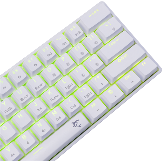 BILL White Shark GK-004223W/BL-HU SHINOBI-2 vezetékes mechanikus gamer billentyűzet - fehér - HU /kék/ - Image 2