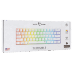 BILL White Shark GK-004231W/BR-US SHINOBI-2 vezetékes mechanikus gamer billentyűzet - fehér - US - Image 5