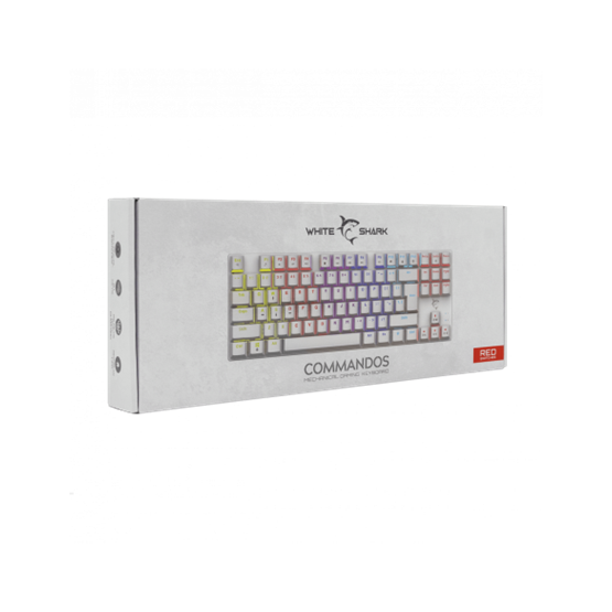 BILL White Shark GK-2106W/R-HU COMMANDOS mechanikus (Red switch) gamer billentyűzet - HU layout - Image 5