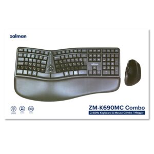 BILL Zalman ZM-K690M Magyar Ergonomikus Billentyűzet + egér Kombó (C-típusú egérrel)