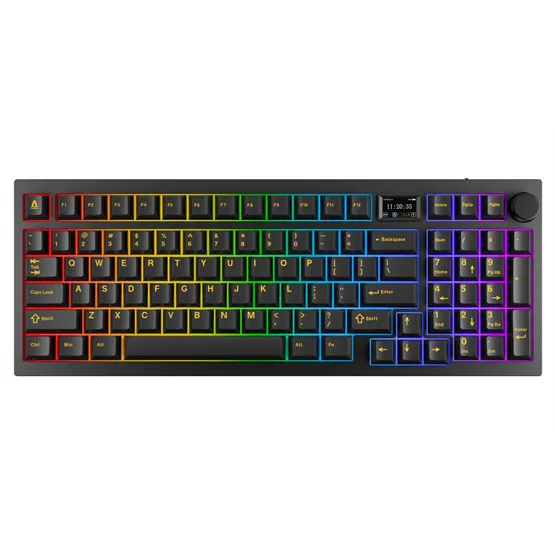 BIL AVAX GM03 PRO 98% Gasket RGB tri-mode mechanikus billentyűzet AVAX EF Silent switch, magyar kiosztás