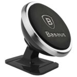 Baseus 360 fokban állítható, mágneses, műszerfalra rögzíthető autós telefontartó, ezüst - Image 2