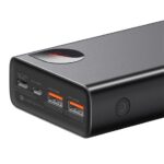 Baseus Adaman Metal gyorstöltő powerbank 20000 mAh, 65W, fekete + 3A USB Type-C, 30cm kábel - Image 3
