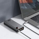 Baseus Adaman Metal gyorstöltő powerbank 20000 mAh, 65W, fekete + 3A USB Type-C, 30cm kábel - Image 4