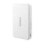 Baseus Airpow II Qi2 Magnetic vezeték nélküli gyorstöltő powerbank 10000 mAh, 22.5W, fehér + 60W USB Type-C, 30cm kábel - Image 2