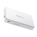 Baseus Airpow II Qi2 Magnetic vezeték nélküli gyorstöltő powerbank 10000 mAh, 22.5W, fehér + 60W USB Type-C, 30cm kábel - Image 4