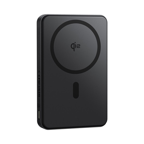 Baseus Airpow II Qi2 Magnetic vezeték nélküli gyorstöltő powerbank 10000 mAh, 22.5W, fekete + 60W USB Type-C, 30cm kábel