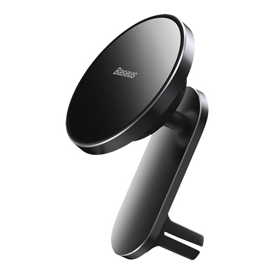 Baseus Big Energy Magnetic szellőzőrácsra, műszerfalra rögzíthető, vezeték nélküli autós telefon töltő és tartó, fekete - Image 1