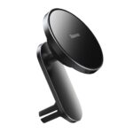 Baseus Big Energy Magnetic szellőzőrácsra, műszerfalra rögzíthető, vezeték nélküli autós telefon töltő és tartó, fekete - Image 3