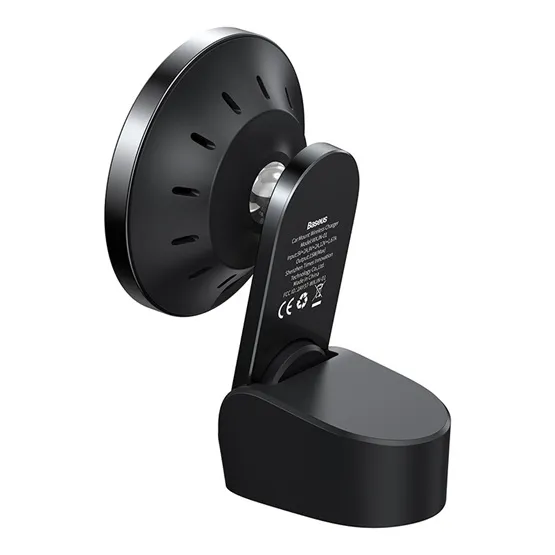 Baseus Big Energy Magnetic szellőzőrácsra, műszerfalra rögzíthető, vezeték nélküli autós telefon töltő és tartó, fekete - Image 4