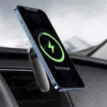 Baseus Big Energy Magnetic szellőzőrácsra, műszerfalra rögzíthető, vezeték nélküli autós telefon töltő és tartó, fekete - Image 6