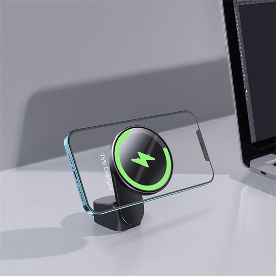 Baseus Big Energy Magnetic szellőzőrácsra, műszerfalra rögzíthető, vezeték nélküli autós telefon töltő és tartó, fekete - Image 7