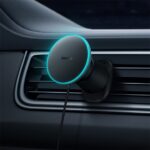 Baseus CW01 Magnetic szellőzőrácsra rögzíthető, vezeték nélküli autós telefon töltő és tartó, 15W, fekete - Image 4