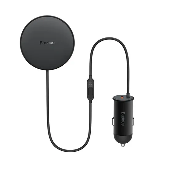 Baseus CW01 Magnetic szellőzőrácsra rögzíthető, vezeték nélküli autós telefon töltő és tartó, fekete - Image 2