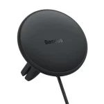 Baseus CW01 Magnetic szellőzőrácsra rögzíthető, vezeték nélküli autós telefon töltő és tartó, fekete - Image 4