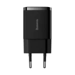 Baseus Compact hálózati töltő 10.5W, 2×USB Type-A, fekete