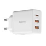 Baseus Cube hálózati gyorstöltő 30W, USB Type-C + 2×USB Type-A, fehér - Image 2