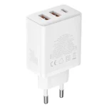 Baseus Cube hálózati gyorstöltő 30W, USB Type-C + 2×USB Type-A, fehér - Image 3