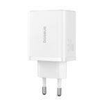 Baseus Cube hálózati gyorstöltő 30W, USB Type-C + 2×USB Type-A, fehér - Image 4