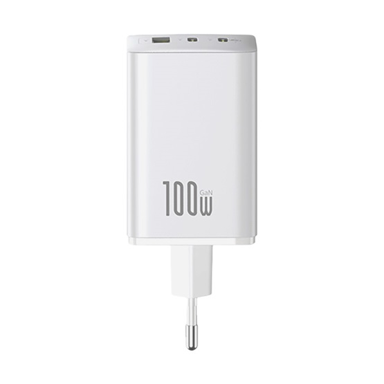 Baseus EnerFill FE11 hálózati gyorstöltő 100W, 2×USB Type-C + 1×USB Type-A, fehér - Image 1
