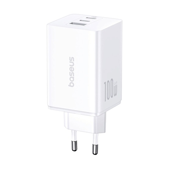 Baseus EnerFill FE11 hálózati gyorstöltő 100W, 2×USB Type-C + 1×USB Type-A, fehér - Image 2
