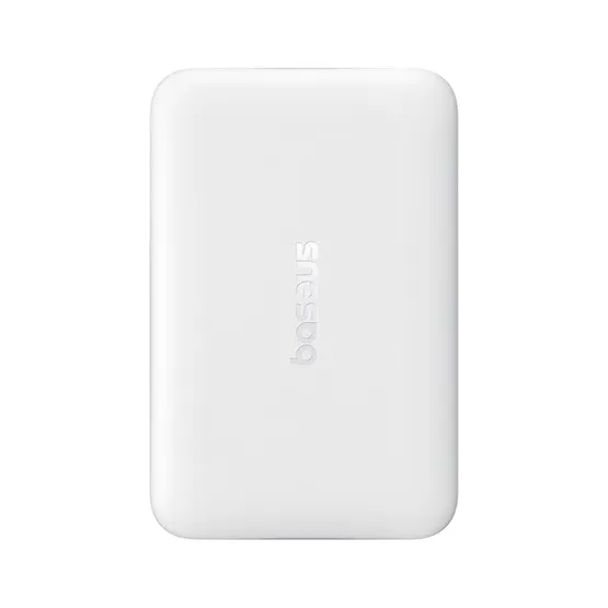 Baseus EnerFill FM11 Magnetic vezeték nélküli gyorstöltő powerbank 10000 mAh, 22.5W, fehér + 60W USB Type-C, 30cm kábel