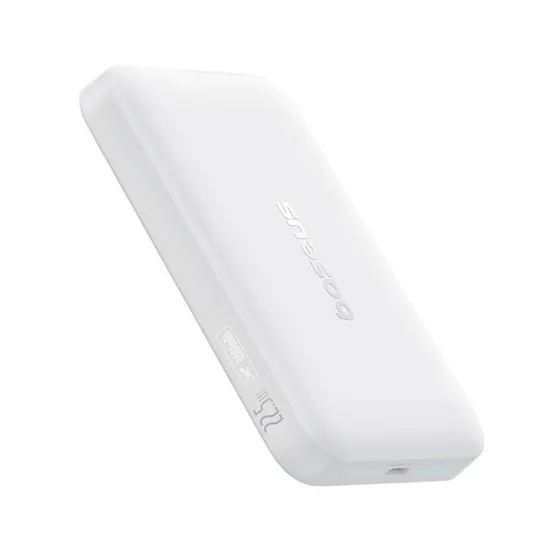 Baseus EnerFill FM11 Magnetic vezeték nélküli gyorstöltő powerbank 10000 mAh, 22.5W, fehér + 60W USB Type-C, 30cm kábel - Image 3