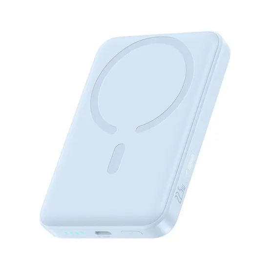 Baseus EnerFill FM11 Magnetic vezeték nélküli gyorstöltő powerbank 10000 mAh, 22.5W, kék + 60W USB Type-C, 30cm kábel - Image 4