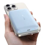 Baseus EnerFill FM11 Magnetic vezeték nélküli gyorstöltő powerbank 10000 mAh, 22.5W, kék + 60W USB Type-C, 30cm kábel - Image 6