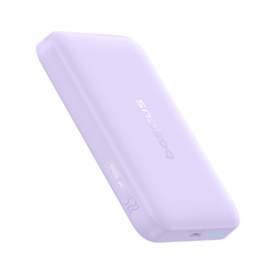 Baseus EnerFill FM11 Magnetic vezeték nélküli gyorstöltő powerbank 10000 mAh, 22.5W, lila + USB Type-C, 30cm kábel - Image 3
