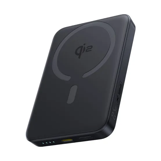 Baseus EnerFill FM12 Qi2 Magnetic vezeték nélküli gyorstöltő powerbank 10000 mAh, 22.5W, fekete + USB Type-C, 30cm kábel