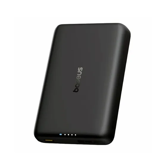 Baseus EnerFill FT11 vezeték nélküli powerbank iPhone & Apple Watch 10000 mAh, 27W, fekete + 60W USB Type-C, 30cm kábel - Image 3