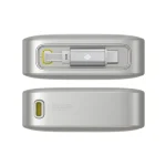 Baseus Free2Pull gyorstöltő powerbank 10000 mAh, 30W, beépített USB Type-C kábel, szürke - Image 4