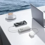 Baseus Free2Pull gyorstöltő powerbank 10000 mAh, 30W, beépített USB Type-C kábel, szürke - Image 5
