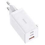 Baseus GaN5 Pro hálózati gyorstöltő 65W, 2×USB Type-C + USB Type-A, fehér + 100W USB Type-C, 1m kábel - Image 4