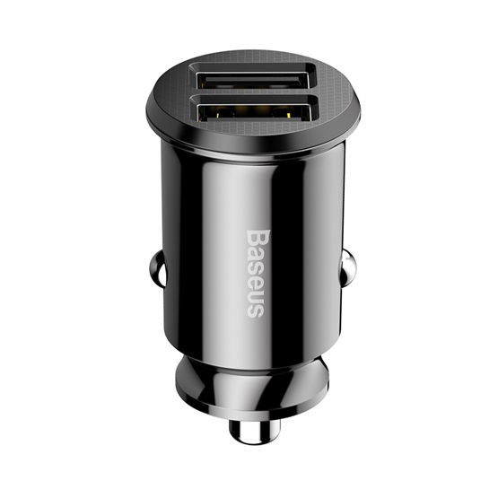 Baseus Grain autóstöltő 3,1 A, 2×USB Type-A, fekete - Image 1