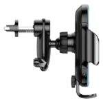 Baseus Light Electric szellőzőrácsra, műszerfalra rögzíthető vezeték nélküli autós telefon töltő és tartó, fekete - Image 3