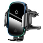 Baseus Light Electric szellőzőrácsra, műszerfalra rögzíthető vezeték nélküli autós telefon töltő és tartó, fekete - Image 4