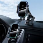 Baseus Light Electric szellőzőrácsra, műszerfalra rögzíthető vezeték nélküli autós telefon töltő és tartó, fekete - Image 5