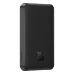Baseus Magnetic Mini vezeték nélküli gyorstöltő powerbank 5000 mAh, 20W, fekete + 60W USB Type-C, 30cm kábel - Image 3