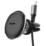 Baseus Magnetic szellőzőrácsra rögzíthető autós telefontartó, fekete - Image 5