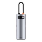Baseus Metal Gleam 7-Port USB Type-C HUB dokkoló állomás, szürke
