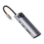 Baseus Metal Gleam 7-Port USB Type-C HUB dokkoló állomás, szürke - Image 4