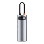 Baseus Metal Gleam 7-in-1 USB Type-C HUB dokkoló állomás, szürke