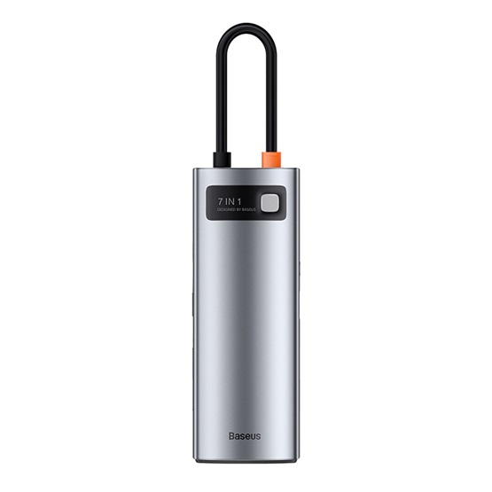 Baseus_Metal_Gleam_7-in-1_Multifunctional_USB_Type-C_HUB_dokkolo_allomas_szurke-i766146.jpg Baseus Metal Gleam 7-in-1 USB Type-C HUB dokkoló állomás, szürke - Image 1