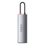 Baseus Metal Gleam 8-in-1 USB Type-C HUB dokkoló állomás, szürke - Image 2
