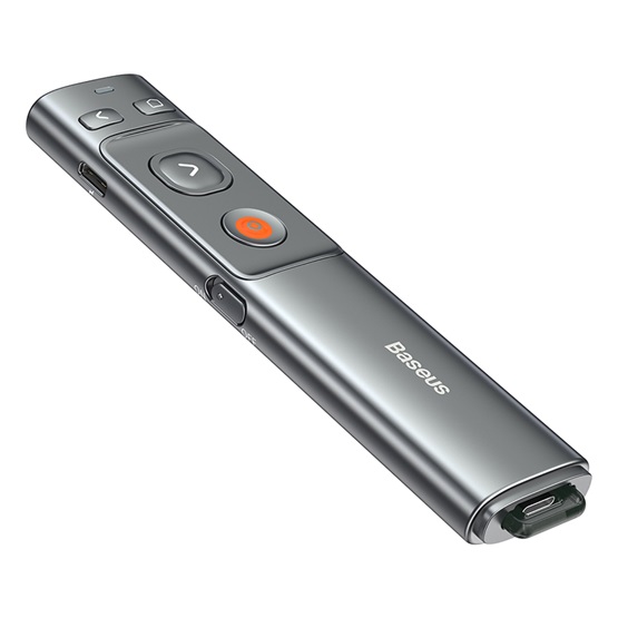 Baseus Orange Dot vezeték nélküli akkumulátoros prezenter és lézer mutató, szürke - Image 5