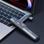 Baseus Orange Dot vezeték nélküli elemes prezenter és lézer mutató, szürke - Image 7