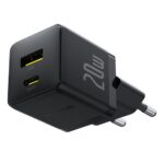 Baseus Palm hálózati gyorstöltő 20W, USB Type-C + USB Type-A, fekete - Image 2